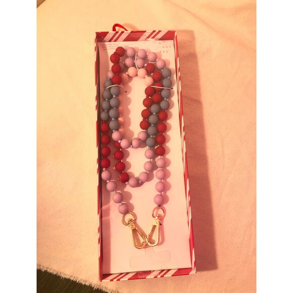 A New Day NWT Beaded Crossbody Strap with Phone Attachment Multicolor - Picture 4 of 8